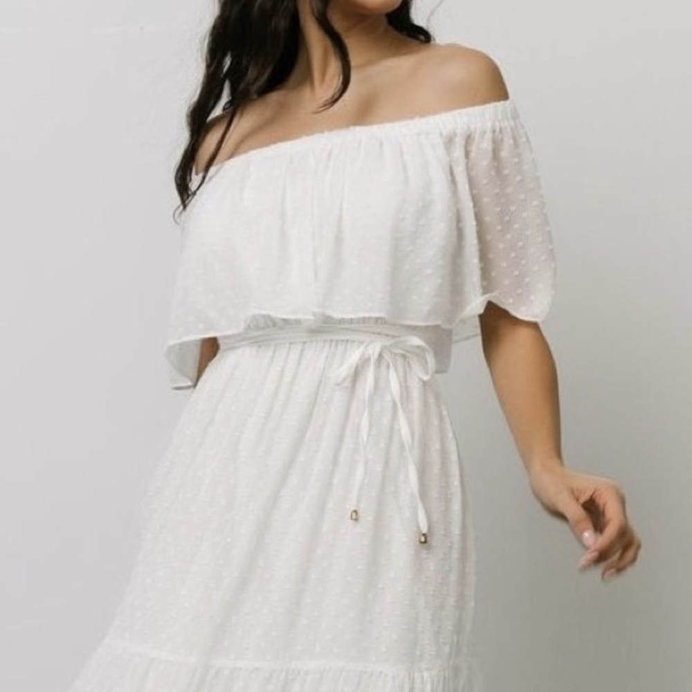 Baltic Born Off-Shoulder White Maxi Dress - Picture 2 of 4